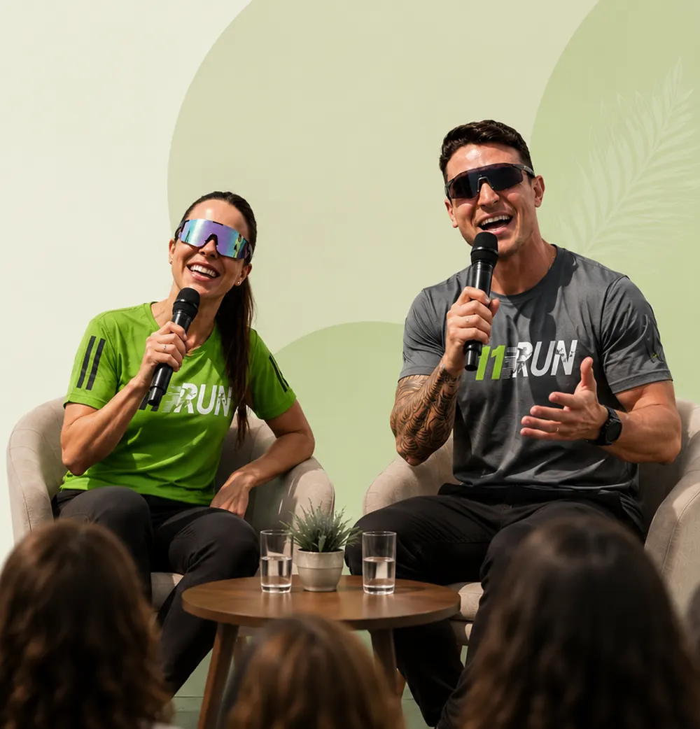Yann Rodrigues e Luiza Amaral no Talk Pátio Wellness